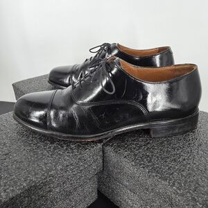 Bostonian Classics First Flex Black Leather Cap Toe Oxford Dress Shoes Men's 9 M